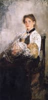 Portrait of Nadezhda Derviz and Her Child