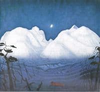Winter night in the mountains