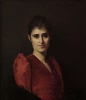 Portrait of a women in red dress