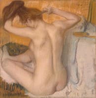 Woman Combing Her Hair