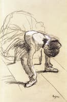 Seated Dancer Adjusting Her Shoes