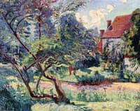 Verger à la lisière d'un bois à Miregaudon