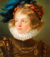 A Young Boy in the Costume of a Page, Head and Soulders