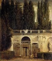 Villa Medici in Rome and Facade of the Grotto-Loggia