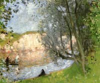 Fishermen with Little Girl on the Loing