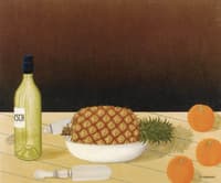 Nature morte avec ananas et oranges