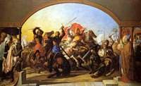 Six battle on the island Lipadusa