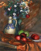 Still Life with Asters, Pitcher and Apples