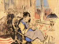 Nel Wouters in front of a Window