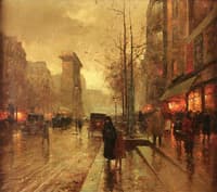 An Evening Stroll along the Boulevard Saint-Denis, Paris