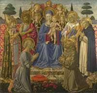 The Virgin and Child Entroned among Angels and Saints