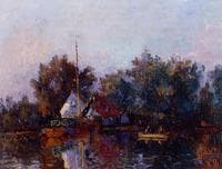 Canal in Holland near Rotterdam