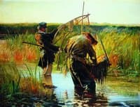 Wading fishermen