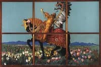 Knight among flowers