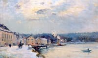 Snow at Bougival, Winter Sunlight