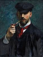 Self-Portrait with Pipe
