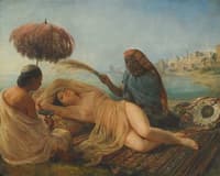 Odalisque fanned by her slaves