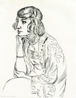 Decorative Figure in Three-Quarters Profile