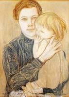 Portrait of Salomea Hankiewiczowa and Her Daughter