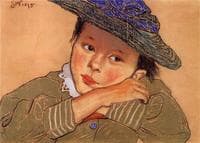 Girl in blue hat