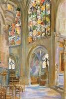 Paris, the Interior of the Gothic Church of St. Étienne