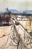 View from the studio window in winter