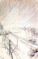 View from the studio window in winter