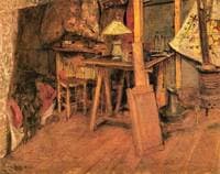 Inside the artist's studio in Paris