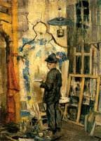 Jozef Mehoffer in the studio
