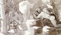 Polyphemus discovers Acis and Galatea