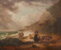 A Stormy Seashore Scene