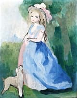 Standing Woman with Her Dog