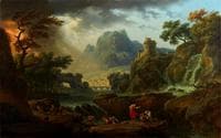 A Mountain Landscape with an Approaching Storm