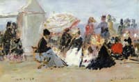Crinolines on the Beach, Trouville