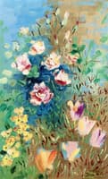 Flowers in a Bronze Bucket