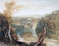 Distant View of Barden Tower on the River Wharfe, West Riding, Yorkshire