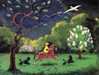 Woman on Horseback in a Landscape