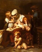 Young Mother and Her Children