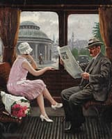 In the train compartment