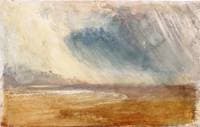 Rain Clouds Sweeping over a Beach, possibly near Dunstanbrough Castle