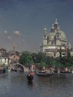Venetian Lagoon Near Church of Santa Maria della Salute