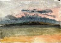 Storm Clouds, Sunset with a Pink Sky