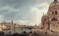 The Grand Canal with S.Maria della Salute towards the Riva degli Schiavoni