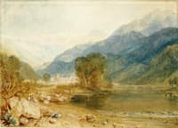 A View from the Castle of St-Michael, Bonneville, Savoy, from the Banks of the Arve River