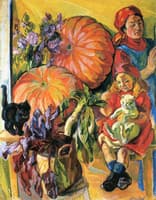 Madame Tarkhoff, Her Daughter, Pumpkin and Two Cats