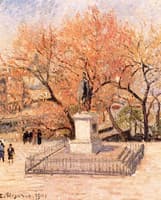 Statue of Henri IV, Trees in Flower