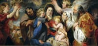 The Holy Family with Saint John, His Parents and Angels
