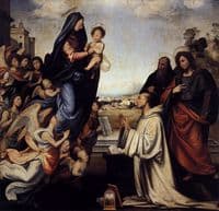The Vision of St Bernard with the Saints Benedict and John the Baptist