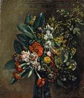 Study of Flowers in a Glass Vase
