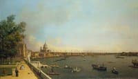London: The Thames from Somerset House Terrace towards the City